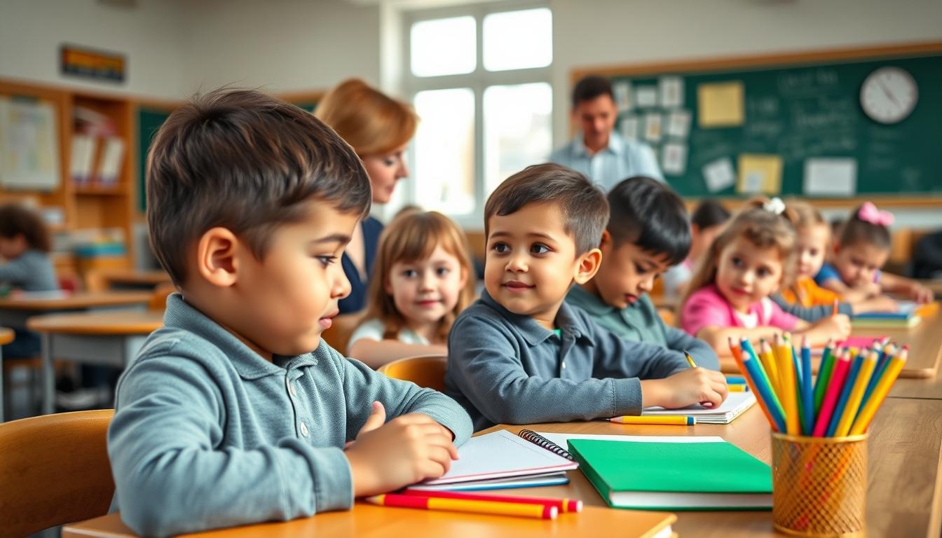 Student using a study guide to organize academic notes