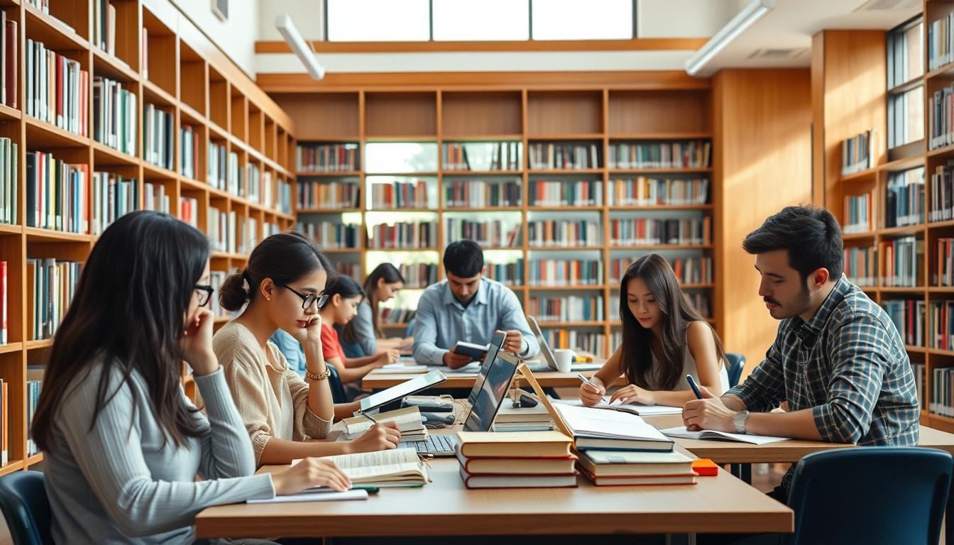 Structured study materials and learning resources on a desk